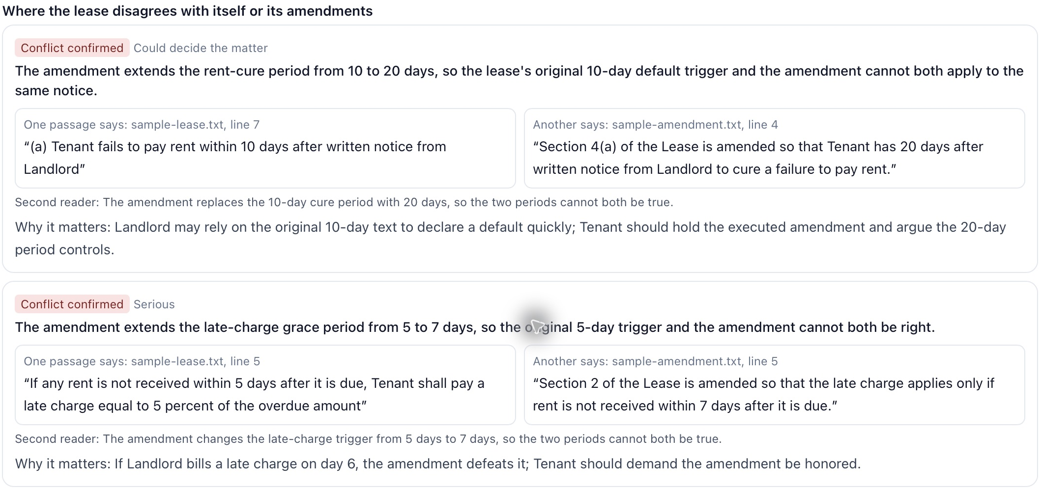 Lease review from the current application using invented sample documents.